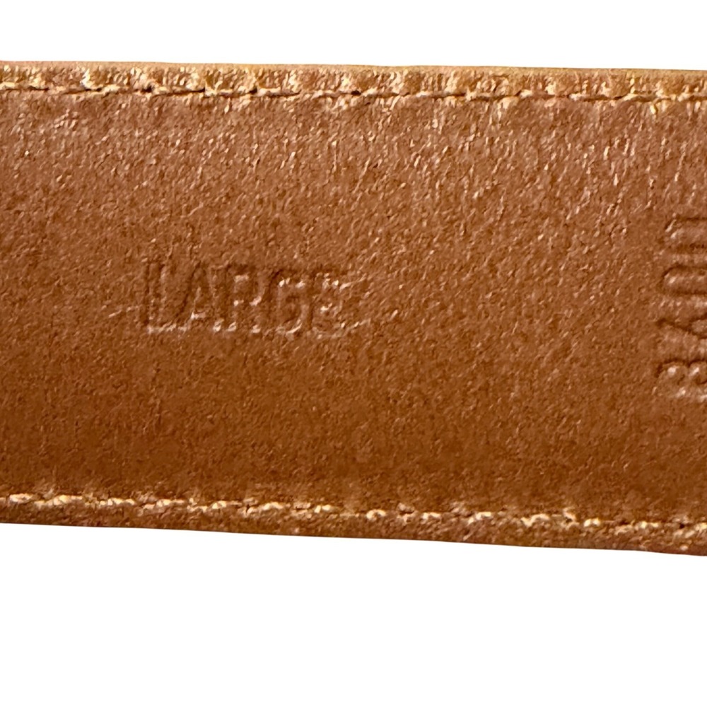 Coach Vintage Brown Leather Belt Gold Brass Buckle Large NWT - Picture 5 of 14